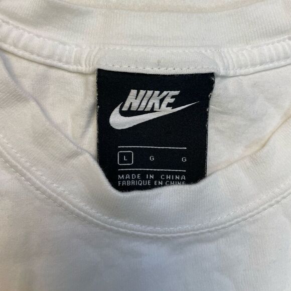 Nike NSW Logo Icon Clash T-shirt Women Large Long Sleeve White CJ2038 100 - Picture 3 of 6